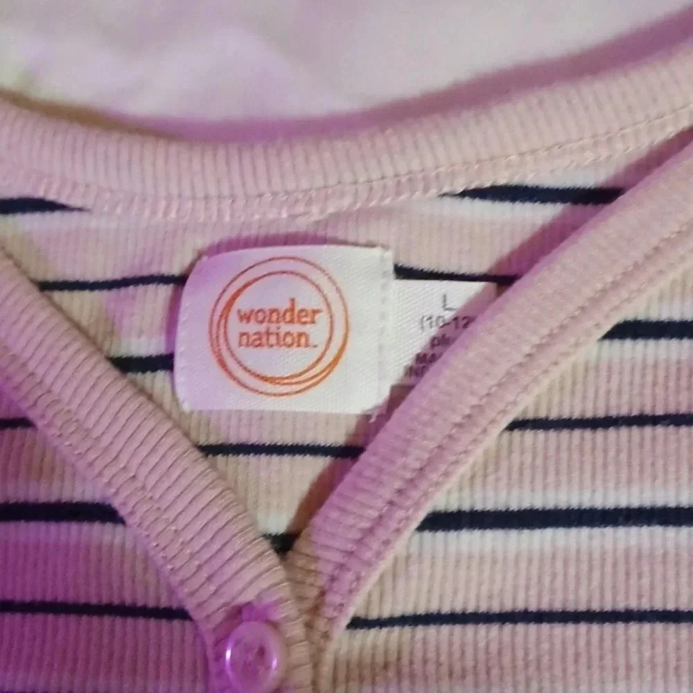 Wonder nation girls ribbed cropped shirt - Picture 2 of 2